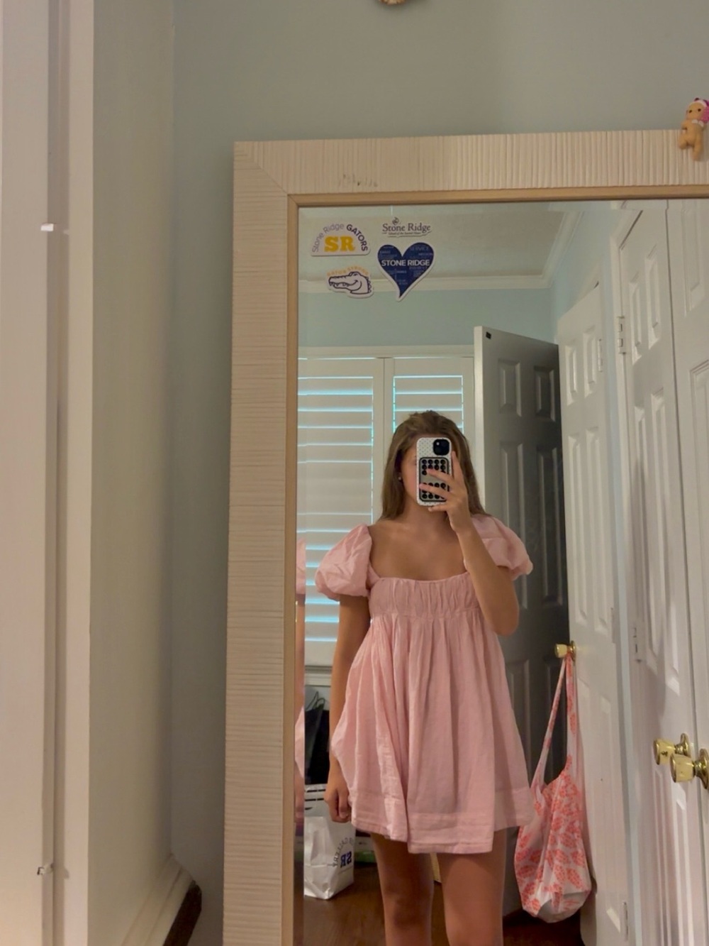 Free People puffy pink dress